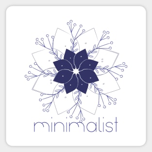 Minimalist Mandala Blue Sticker